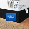 thumbnail image 6 of HNB Store Pleated Bed Skirt Easy Fit 18" inch Drop | Microfiber Made | King Size Bedskirt | Black, 6 of 8