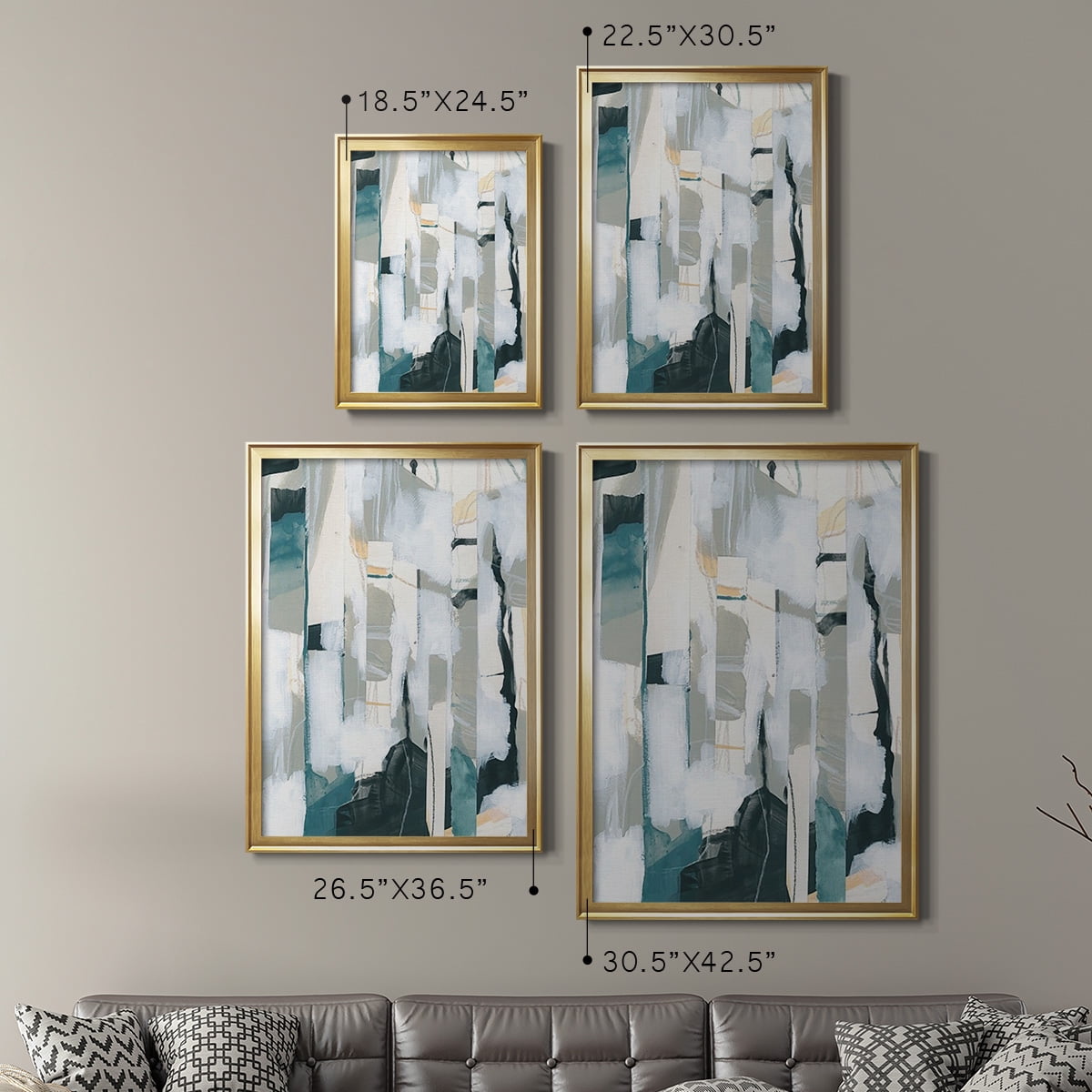 Sea Cavern Strata I Premium Framed Print, in Gold, Black, or Silver - Ready to Hang