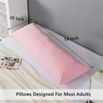 thumbnail image 3 of Yalamila Body Pillow with Pillowcase for Adults,Soft Long Bed Pillow,20x54in,Pink, 3 of 7