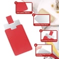 thumbnail image 3 of Espejo de bolsillo Uxcell de acero inoxidable irrompible, espejo compacto de maquillaje con funda de cuero PU (Rojo, 2.56 x 3.74"), 3 of 7