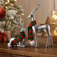 thumbnail image 6 of Christmas Reindeer Figurines, Resin Deer Tabletop Decor with Elegant Sculpted Details, Decorative Woodland Accents for Mantel Fireplace Shelf Cabinet and Festive Home Display, 6 of 6