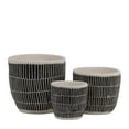 thumbnail image 4 of Nalore Embossed Lattice Ceramic Pot Set (Set of 3), 4 of 5