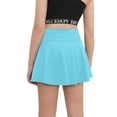 thumbnail image 4 of Girls Children Sport Cross Solid High Waist Sport Tennis Skirt Work Active Skort, 4 of 5