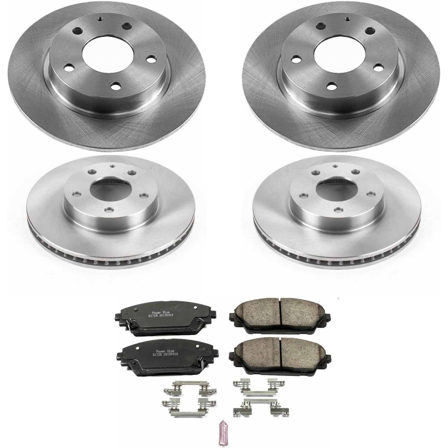 PowerStop Front and Rear Stock Replacement Brake Pad and Rotor Kit Fits: MAZDA Select Models KOE6972