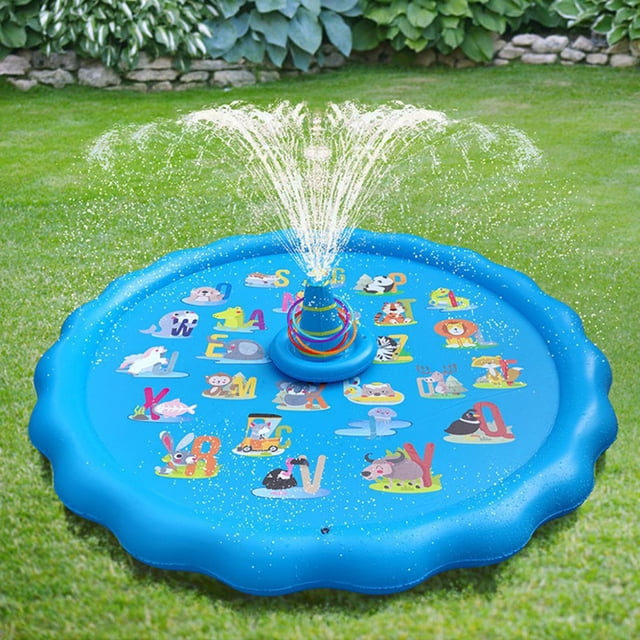 Almohadilla rociadora de 67 pulgadas juguetes acuáticos almohadilla rociadora de agua inflable redonda diversión para niños