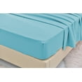 thumbnail image 2 of Twin Rayon Made From Bamboo Sheet Set - Softer Than Cotton Twin Size - Wrinkle Free - 16" Deep Pockets - 3 Piece - 1 Fitted Sheet, 1 Flat, 1 Pillowcases Twin Aqua, 2 of 3