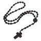 thumbnail image 5 of Collar de rosario negro pulido fino alto brillo colgante INRI collar con cuentas para uso diario ANGGREK Otros, 5 of 8