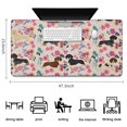 thumbnail image 5 of Long Mouse Pads for Desk,Dachshund and Flower Desk Mats on Top Of Desks, Desk Mouse Pad Extra Large with 3mm Non-Slip Base and Stitched Edge for Gaming,Office,Work,Home 47.3"x23.6", 5 of 6
