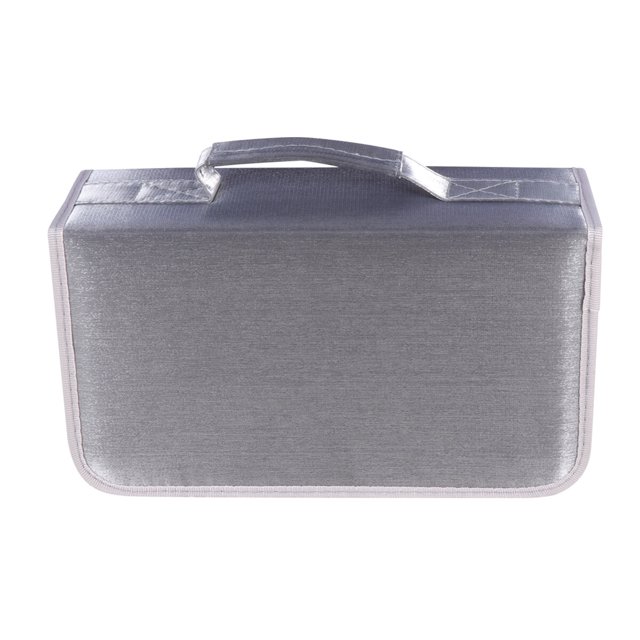 EeaseCA Mercerized Cloth 128 Pieces CD Storage Pouch Large Capacity Handheld CD Bag Fashion CD Supplies (Grey)