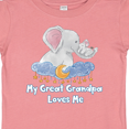 thumbnail image 4 of Inktastic My Great Grandpa Loves Me Cute Elephants Clouds Moon Stars Boys or Girls Baby T-Shirt, 4 of 5