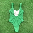 thumbnail image 7 of MSJUHEG Hollow Monokini Swimwear,High Cut,Monokini Swimsuits for Women,Strapless Bathing Suits,Tummy Control Bathing Suits,Short Sleeve Bathing Suit,Halter Swimwear Green M, 7 of 7