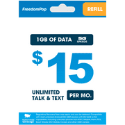 FreedomPop $15 e-PIN Top Up (Email Delivery)