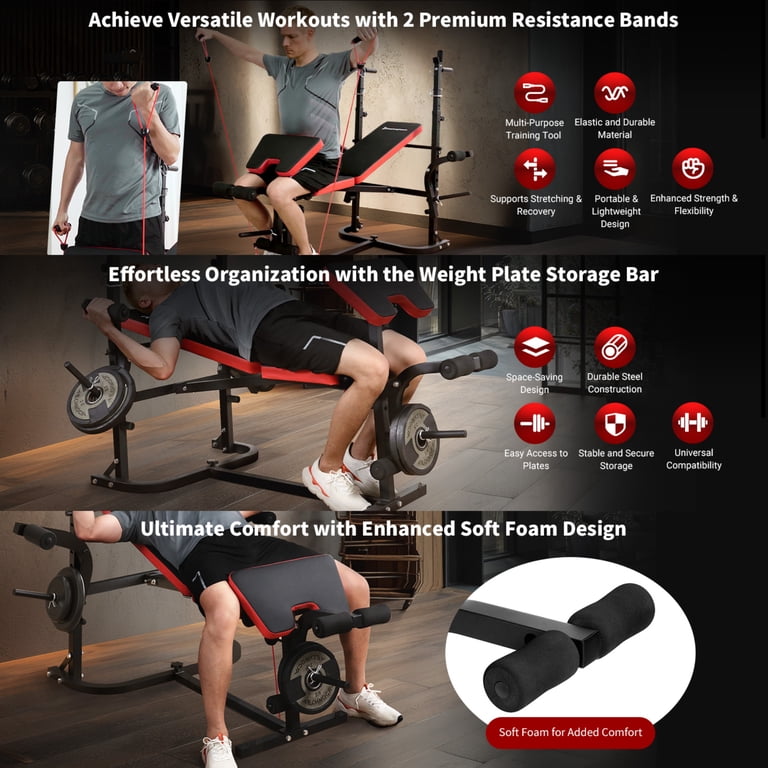 Blacksmith 6-in-1 Foldable Weight Bench Set, 800 lb Capacity photo 7