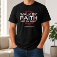 thumbnail image 2 of Walk By Faith Christian Graphic T-Shirt, Unisex Classic Fit Tee, 2 of 9