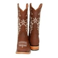 thumbnail image 2 of Women’s Leather Cowboy Boots Square Toe Floral Embroidered Retro Vintage Western Boots, 2 of 5