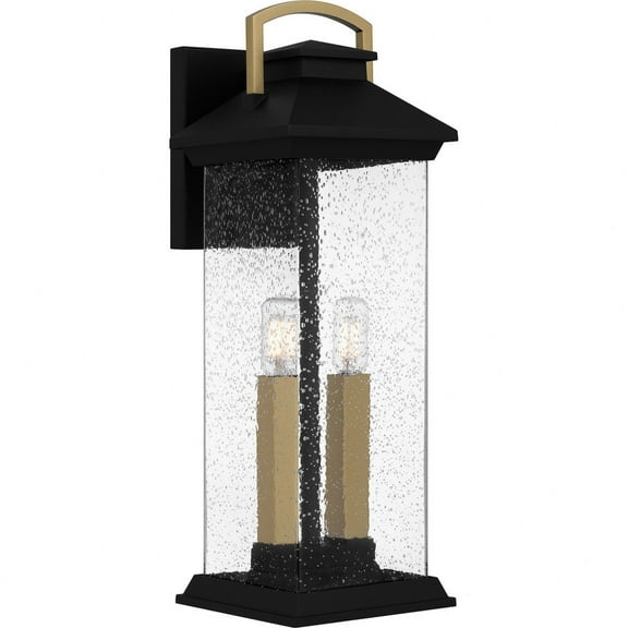 Quoizel Henderson 2-Light Earth Black Outdoor Wall Lantern