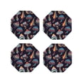 thumbnail image 2 of Balery 4 Pcs Mushroom Doodleleather Coasters Set, Drink Table Cup Coasters For Living Room Kitchen Coffee Decor, 2 of 9