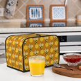 thumbnail image 5 of Toaster Covers 2 Slice, funny bees honeycombs yellow Waterproof Bread Machine Cover Fits for Standard 2 Slice Toasters, Home Decor Toaster Protection with Hanging Rope, 5 of 7