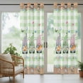 thumbnail image 5 of Outdoor Curtains for Patio Waterproof, Easter Outdoor Privacy Panels Grommet, Spring Pastoral Gnomes Bunny Eggs Green Lattice Blackout Outside Curtains for Porch/Cabana 54"x84", 2 Panels, 5 of 8