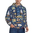 thumbnail image 2 of Salouo Marine Nautical Pattern Men's Fall Hoodie Sweatshirt,Sport Hoodie with Pockets for Men Pullover Casual Hooded Sweatshirt-X-Large, 2 of 7
