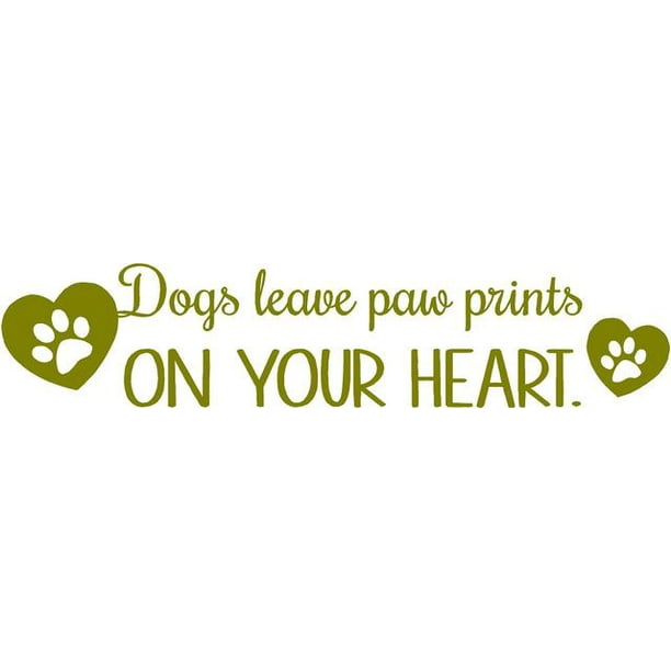 Vinyl Wall Decal Dog Decor Pet Quote Vinyl Wall Decal "Paw Prints