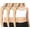 3PK: WHITE/WHITE/WHITE, variant on Womens Comfort Seamless Crisscross Front Strappy Bralette Sports Bra Top with Removable Pads (S~3XL)