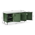 thumbnail image 5 of Homy Casa Metal Storage Locker Cabinet with Shelves, 3-door TV Stand for Entryway Office Living Room, 5 of 7