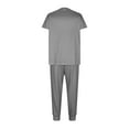 thumbnail image 6 of Jinhomg Women's Nurse Scrubs Set 2 Piece Casual Solid Scrub Suits Casual Loose Short Sleeve V-Neck Tunic Tops and Jogger Pants with Pockets Fall Saving Gray XXL, 6 of 7