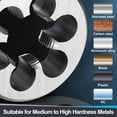 thumbnail image 6 of M16 x 2mm Round Threading Die, Right Hand High-Speed Steel Machine Thread Threading Die, Non-Adjustable Thread Repair Tool for Stainless Steel, Alloy Metal - 1 Pack, 6 of 7