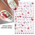 thumbnail image 2 of Pegatinas de uñas de la serie Día de San Valentín, decoraciones de uñas, calcomanías de dibujos animados en 3D, pegatinas de rosas de amor, piezas de uñas, prensa en uñas, 1 pieza, 2 of 4