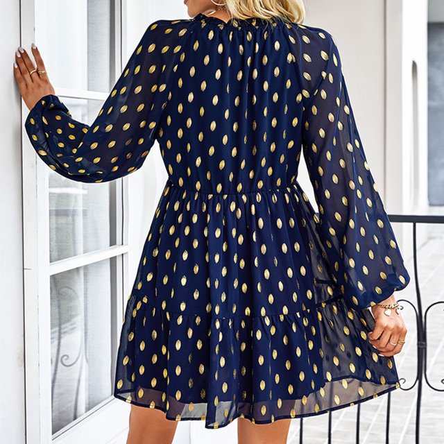 Vestido de moda para mujer vestido con cuello en V cordón cómodo elegante fluido para oficina para club ANGGREK Otros