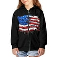 thumbnail image 2 of DISNIMO American Flag Hoodie Kids 4 of July Hoodie Girls Hoodies Zip Up Boys Sweatshirt Hoodie Sweatshirt for Girls Full Zip Hoodie Jacket Kids Hoodie Jackets Coat Hoodie Little Kids 6-7 Clothes, 2 of 7