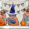 thumbnail image 3 of MZXELPRJD Witch Hat Kids Spider Web Print Foldable Witch Hats Halloween Accessories Party Supplies Assorted Colors, 3 of 3