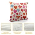 thumbnail image 4 of ONETECH  Valentines Day Pillow Covers Watercolor Pink Hearts Valentines Day Throw Pillows Anniversary Wedding Cushion Case Valentines Day Decorations for Sofa Couch, 4 of 5