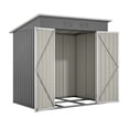 thumbnail image 2 of 6'x4' Heavy-Duty Metal Shed, Lockable Door & Floor Frame - Outdoor Storage for Garden Tools, Weatherproof, 2 of 24