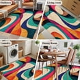 thumbnail image 5 of 3'x5' Area Rugs, Colorful Geometric Indoor Outdoor Area Rug for Living Room Bedroom, Contemporary Minimalist Abstract Washable Bathroom Rugs Kitchen Floor Carpet Mats Home Decor Aesthetic, 5 of 8