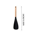 thumbnail image 2 of Silicone Cooking Spoon with Wooden Handle (29/34cm) – Safe for Nonstick Cookware, Multifunctional for Stirring/Flipping/Scooping, Easy to Clean, 2 of 3