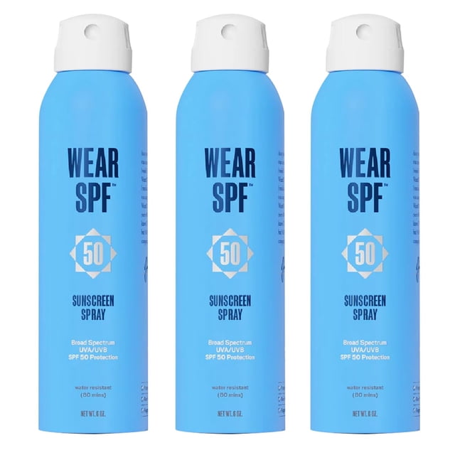 Spray de protección solar Performance Sport - SPF 50 resistente al agua y al sudor para atletas, paquete de 3