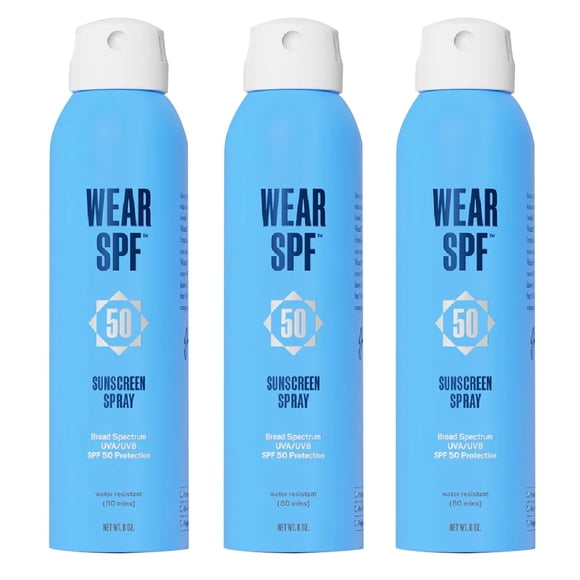 Spray de protección solar Performance Sport - SPF 50 resistente al agua y al sudor para atletas, paquete de 3