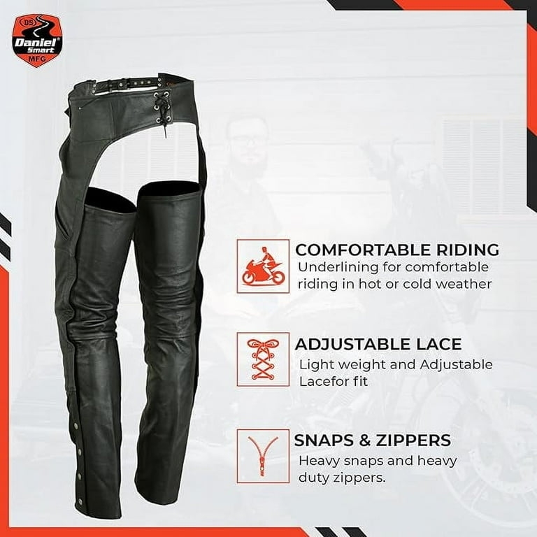 Pants Insulated Chaps Motorcycle Chaps Zip-Out Insulated Style