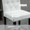 thumbnail image 4 of HOMCOM Modern Bar Stools Set of 2, Upholstered Counter Height Barstools, 4 of 10