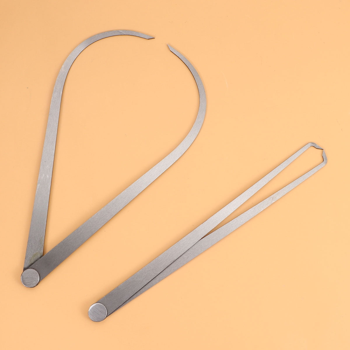 BEADCEST 2Pcs Plated Silver Measuring Caliper Set for Inside and Outside Diameter Measurement Durable Rust Resistant