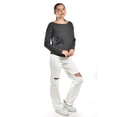 thumbnail image 2 of Sueter de cuello barco Roman Fashion /Juvenil, 4013 (Gris obscuro) gris oscuro M, 2 of 5