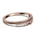 thumbnail image 3 of 0.25ct Crown Diamond Moissanite 10K Rose GoldWedding Band Engagement Ring, 3 of 4