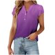 thumbnail image 1 of Fiudx Ofertas Flash Artículos En Oferta Camisetas Informales de Moda para Mujer, Blusas Estampadas, Camisas con Botones, Camiseta de Manga Corta con Cuello En V, 1 of 5