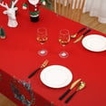 thumbnail image 5 of HA-EMORE Christmas Round Tablecloth Washable Velvet Decorative Table Cloth Table Cover Mat for Party Dining Banquet Home 60"*102", 5 of 6