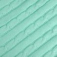 thumbnail image 5 of PiccoCasa Cotton Knitt Throw Blanket Decorative Cable Knitted Blanket for Couch, Chair, Pale Green 60" x 78", 5 of 8