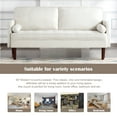 thumbnail image 4 of 65 inch Loveseat Sofa,Fabric Couch Sofa with 2 Throw Pillows,Small Couches Furniture for Small Spaces,Living Room,Bedroom,Beige, 4 of 8