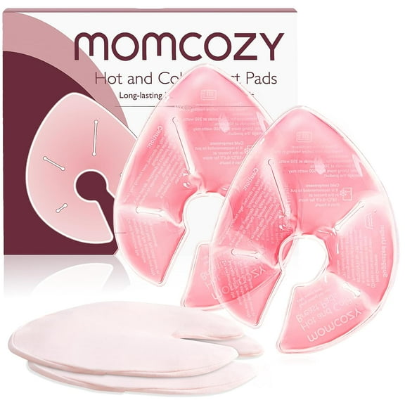 Momcozy Paquetes de Terapia Mamaria Más Grandes, Almohadillas para el Pecho Frías y Calientes Con 2 Fundas Suaves, 2 Piezas