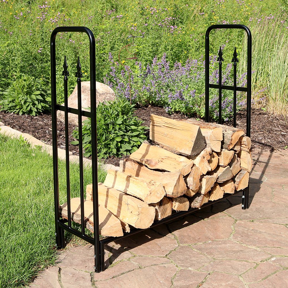 Sunnydaze Indooroutdoor Decorative Firewood Storage Log Rack 4foot